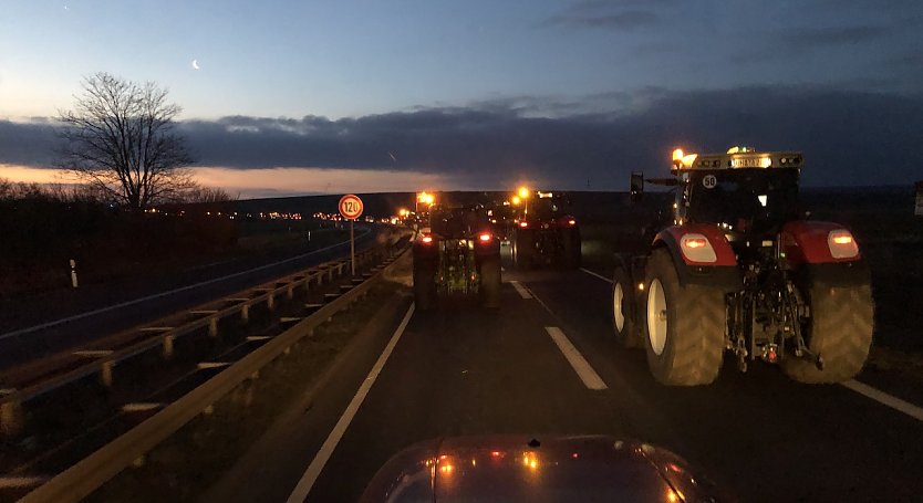 Bauern wollen heute ein Lichtzeichen setzen (Foto: I.Krone)