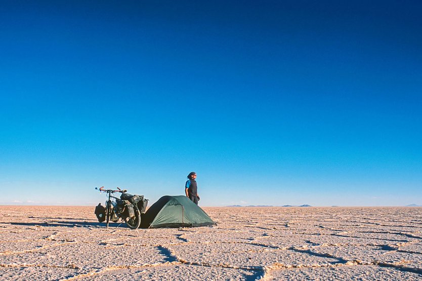 Camp auf der "Salar de Uyuni" in Bolivien (Foto: Thomas Meixner)