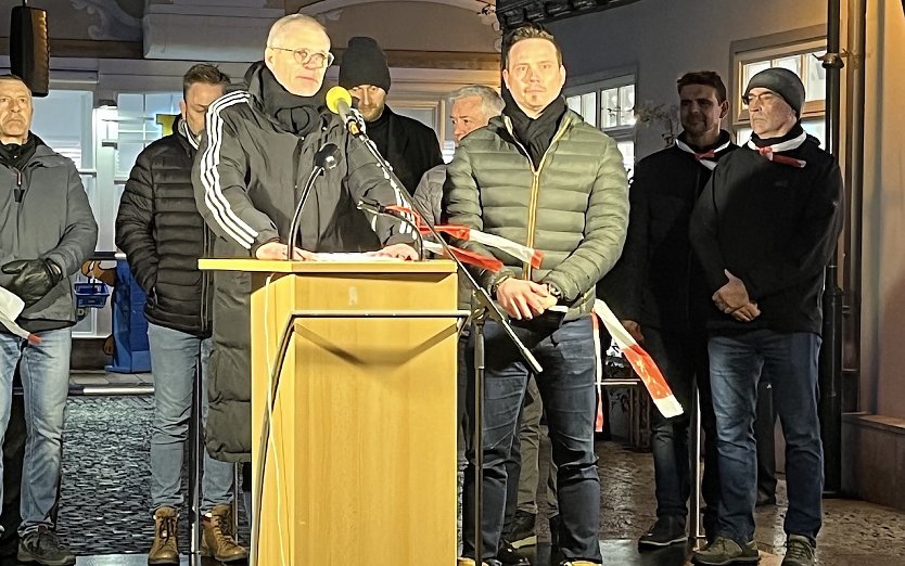 Thüringens DEHOGA-Chef Dirk Ellinger und Gordon Keiling benannten die Probleme der Gastronomiebetriebe (Foto: oas)