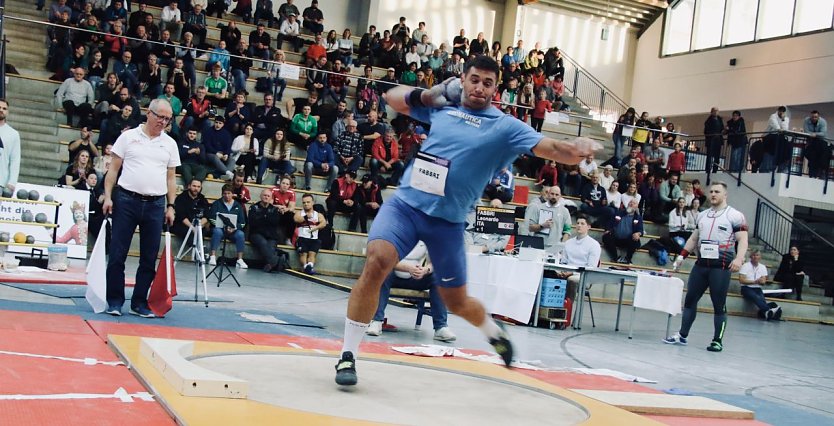 Leonardo Fabbri knackte mit 21.67 Metern den Hallenrekord (Foto: agl)