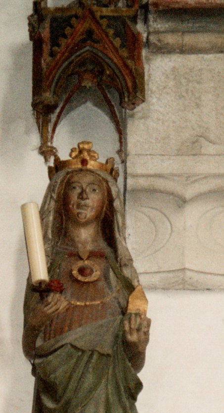 Die Halbfigur der Königin Mathilde im Dom (Foto: Heidelore Kneffel)