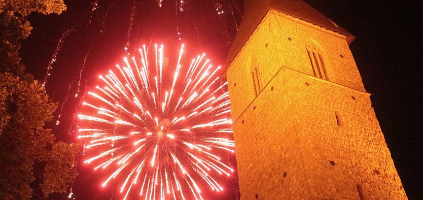 Feuerwerk auf dem Petersberg (Foto: nnz-Archiv)