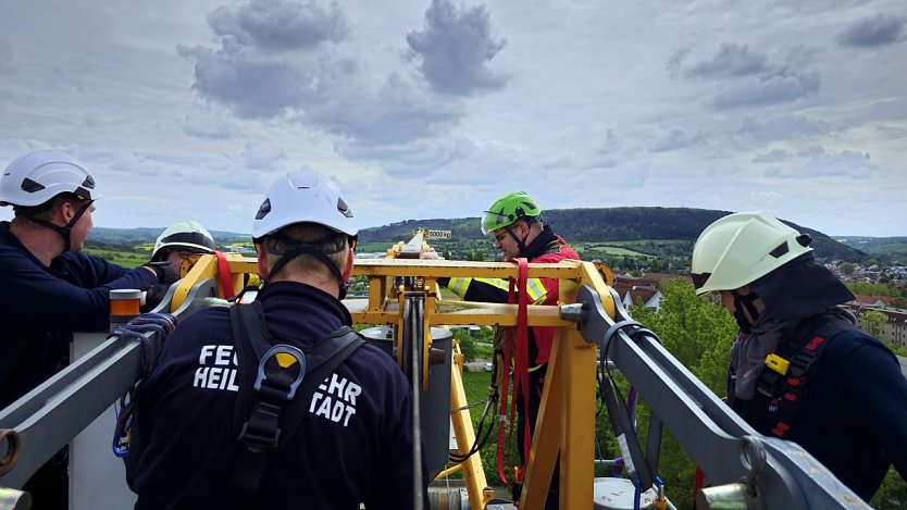Feuerwehr trainiert Absturzsicherung (Foto: Feuerwehr Heiligenstadt )