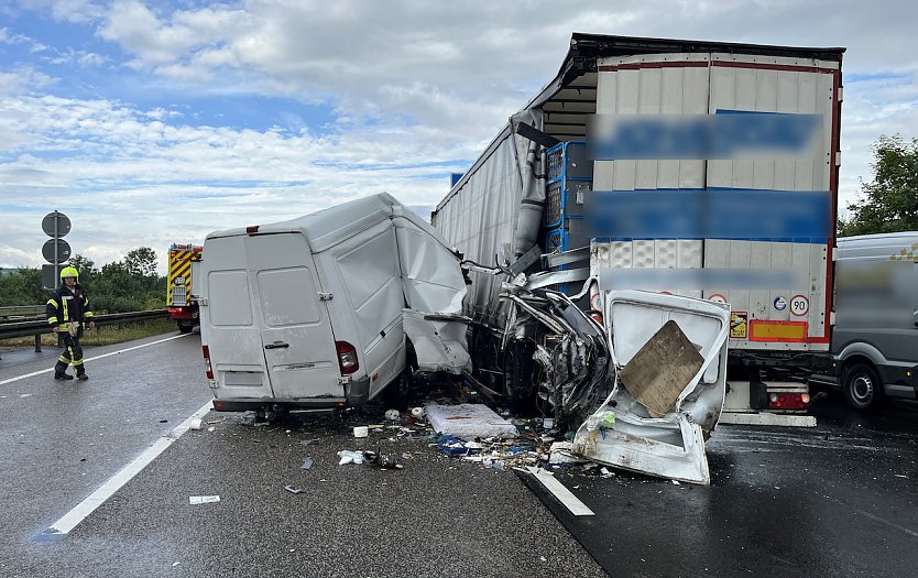 Unfallfoto von heute Vormittag  (Foto: Autobahnpolizei )