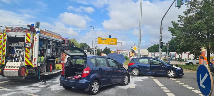 Erneuter Unfall am Taschenberg in Nordhausen (Foto: S. Dietzel)