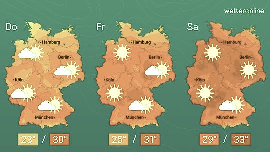 Wetterkarte (Foto: WetterOnline)