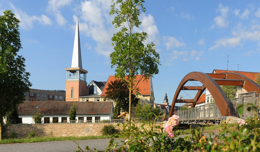 Panorama - Blick von der Wipperbrücke auf die Stadt Sondershausen (Foto: Stadtmarketing Sondershausen)