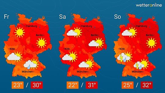 Wetterkarte (Foto: WetterOnline)