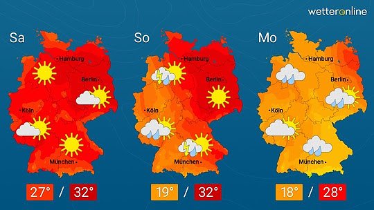 Deutschlandwetter (Foto: Wetteronline)