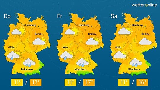 Wetterkarte (Foto: WetterOnline)