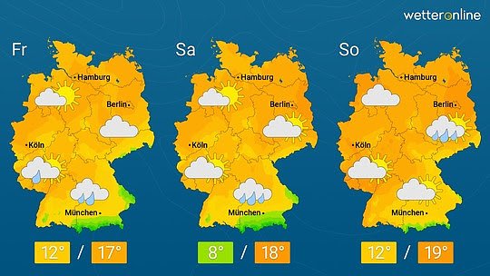 Wetterkarte (Foto: WetterOnline)