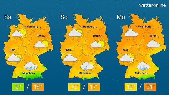 Wetterkarte (Foto: WetterOnline)