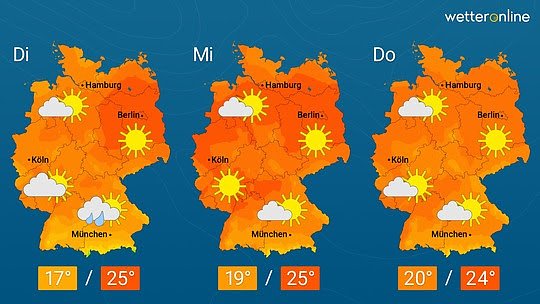 Deutschlandwetter (Foto: Wetteronline)