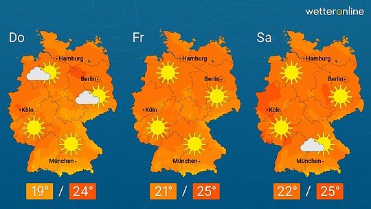 Deutschlandwetter (Foto: Wetteronline)