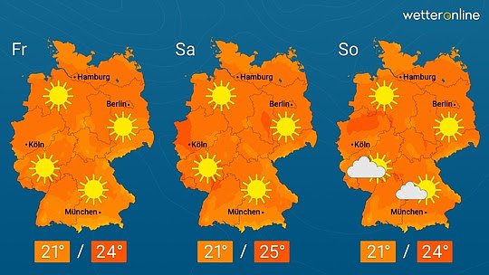 Deutschlandwetter (Foto: Wetteronline)