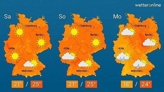 Deutschlandwetter (Foto: Wetteronline)