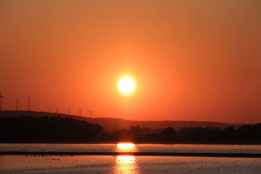 Sonnenuntergang über dem Südharz (Foto: Peter Blei)