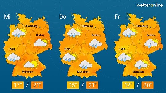 Deutschlandwetter (Foto: Wetteronline)