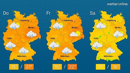 Deutschlandwetter (Foto: Wetteronline)