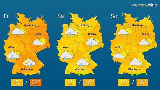 Deutschlandwetter (Foto: Wetteronline)