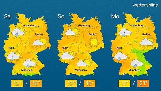 Deutschlandwetter (Foto: Wetteronline)