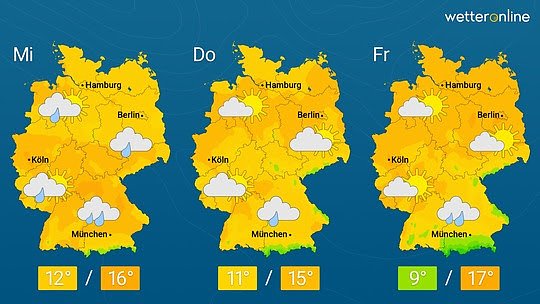 Wetterkarte (Foto: WetterOnline)