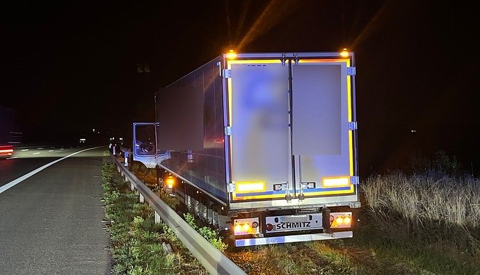 LKW-Unfall auf der A4 (Foto: Autobahnpolizei)