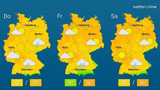 Wetterkarte (Foto: WetterOnline)