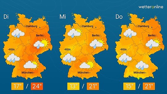 Wetterkarte (Foto: WetterOnline)