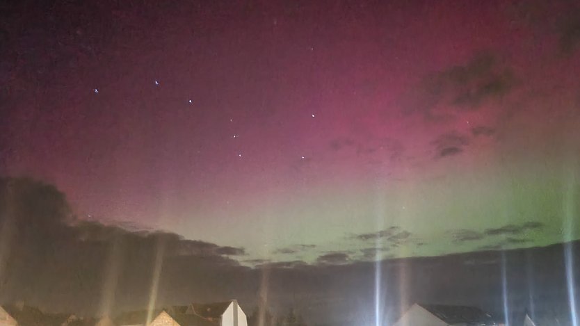 Nächtliches Lichterspiel am Bleicheröder Himmel (Foto: Michael Messing)