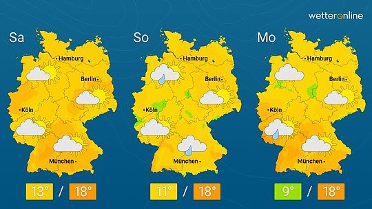 Wetterkarte (Foto: WetterOnline)