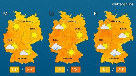 Deutschlandwetter (Foto: Wetteronline)