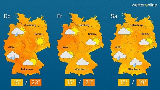 Deutschlandwetter (Foto: Wetteronline)