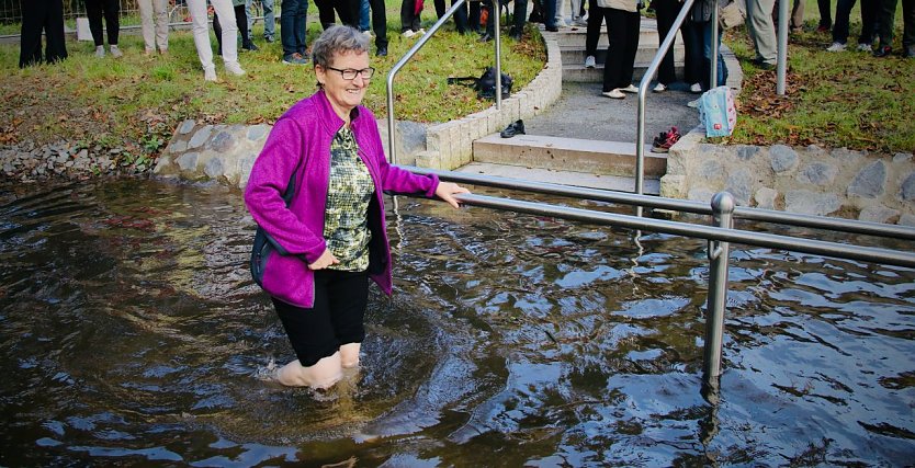 Heute wurde im Stadtpark das erste Nordhäuser Kneipp-Becken unter freiem Himmel eröffnet (Foto: agl)