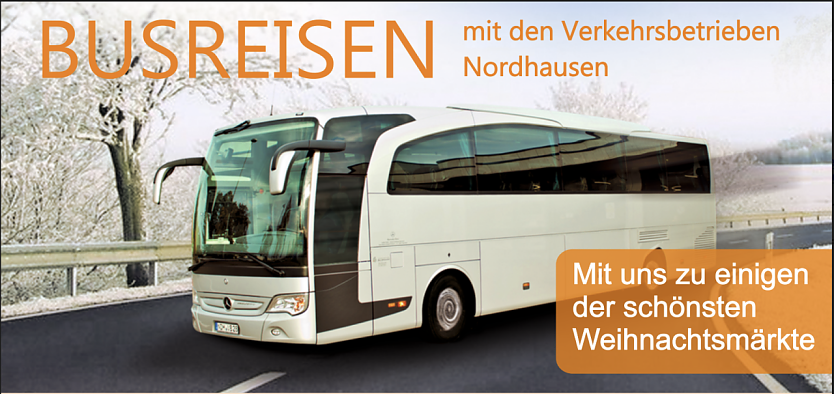 Mit dem Bus zum Weihnachtsmarkt (Foto: Verkehrsbetriebe Nordhausen)