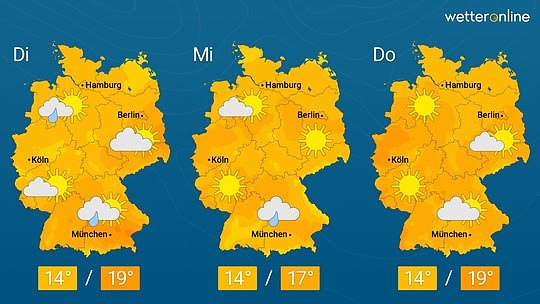 Deutschlandwetter (Foto: Wetteronline)