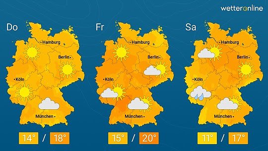 Wetterkarte (Foto: WetterOnline)