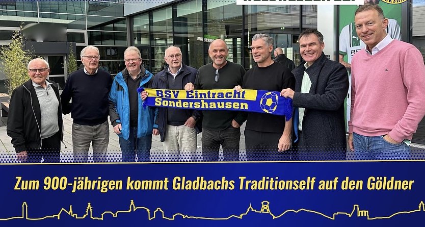 Weisweiler Elf  Die Traditionsmannschaft vom VfL Borussia  Mönchengladbach kommt 2025 auf den Sondershäuser „Göldner“ (Foto: BSV Eintracht Sondershausen)