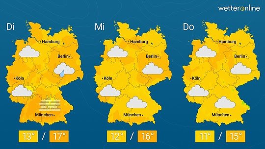 Wetterkarte (Foto: WetterOnline)