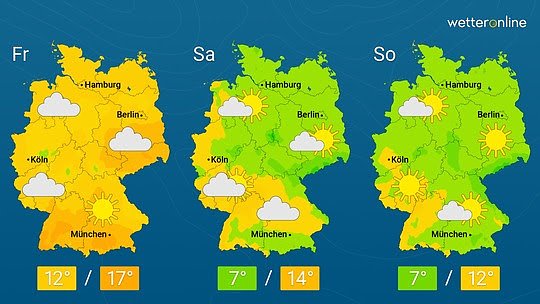 Wetterkarte (Foto: WetterOnline)