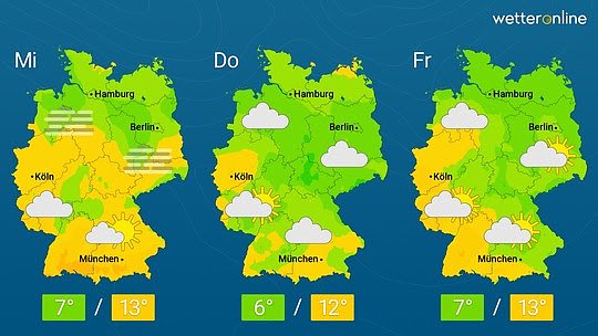 Wetterkarte (Foto: WetterOnline)