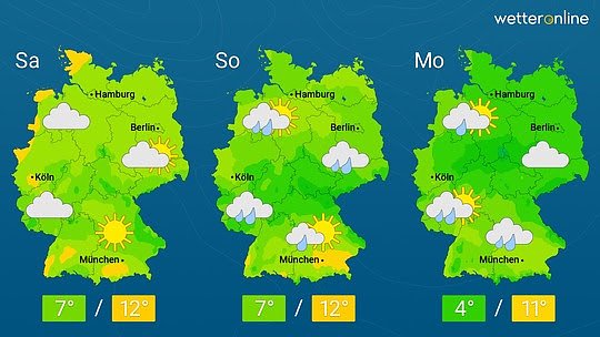 Deutschlandwetter (Foto: Wetteronline)