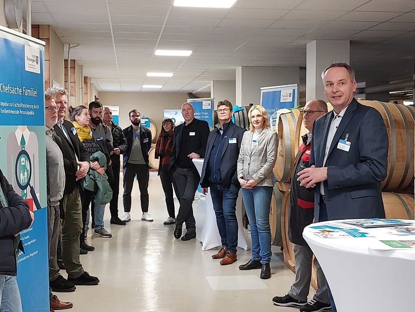 Die Th&uuml;ringer Agentur F&uuml;r Fachkr&auml;ftegewinnung war zu Gast bei Nordbrand (Foto: Pressestelle Landratsamt)