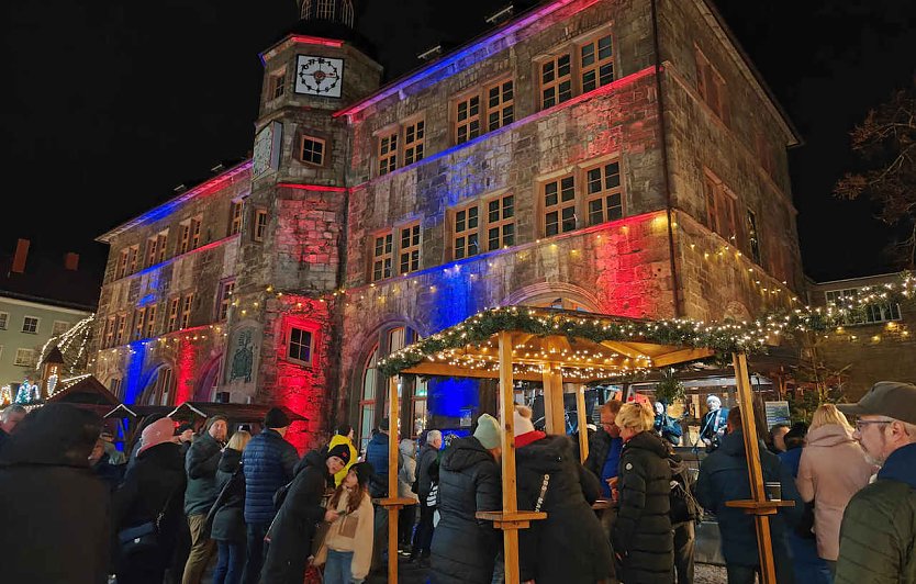 Nordh&auml;user Weihnachtsmarkt gestern Abend  (Foto: Peter Blei)