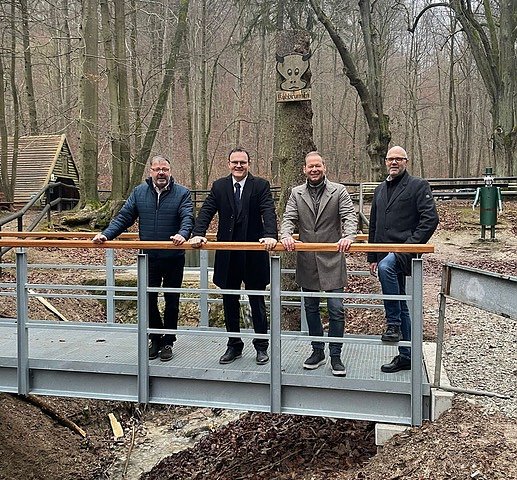 v.l.: Frank Rostek, Prof. Dr. Jörg Wagner, Tino Pförtner, Holger Richter (Foto: Stadt Bleicherode) v.l.: Frank Rostek, Prof. Dr. Jörg Wagner, Tino Pförtner, Holger Richter (Foto: Stadt Bleicherode)