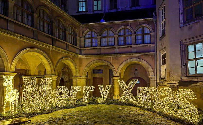 Wei&szlig;e Weihnacht in Schlosshof in Sondershausen (Foto: Janine Skara)