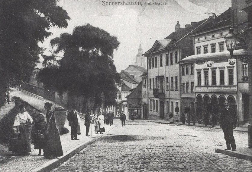 Die Lohstra&szlig;e um 1910, Schlossmuseum Sondershausen, Fotoarchiv (Foto: Schlossmuseum Sondershausen)