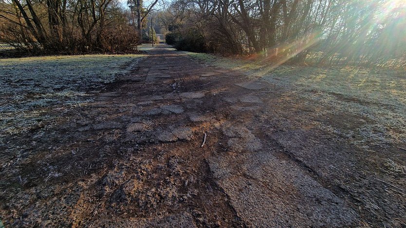 Jahrzehnte hielten die DDR-Gehwegplatten durch... (Foto: Anton Adlerauge)