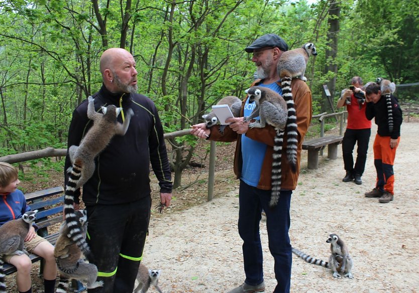 Interviewf&uuml;hrung unter erschwerten Bedingungen: voller Einsatz f&uuml;r unsere Leser  (Foto: Eva Maria Wiegand)