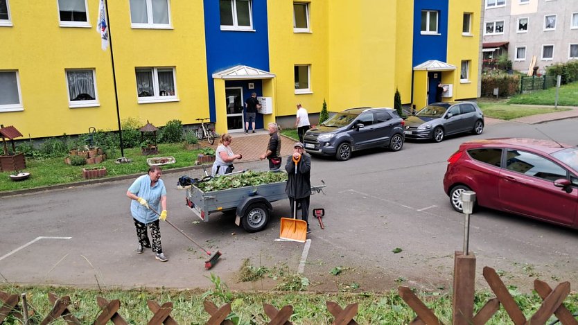 Arbeitseinsatz in Sollstedt (Foto: Uwe Bernert)